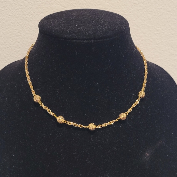 Magnolia Jewelry Magnolia Necklace Gold Tone Made In Israel New